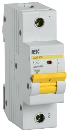 Выключатель автоматический IEK KARAT ВА47-150 1п 80А С 15кА  картинка